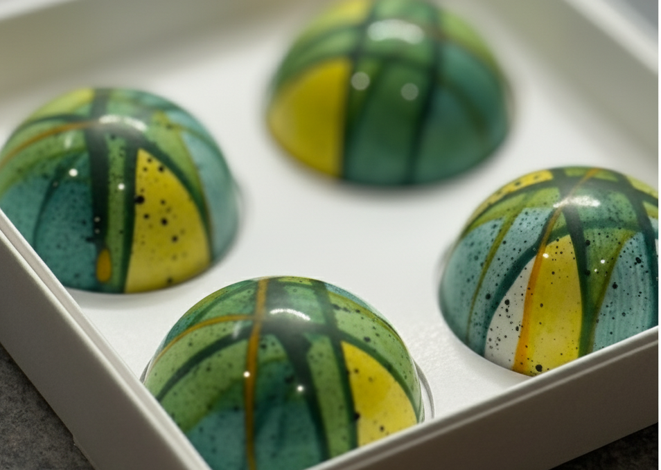 "THE LIME & BASIL" - 4 Lime & Basil Bonbons
